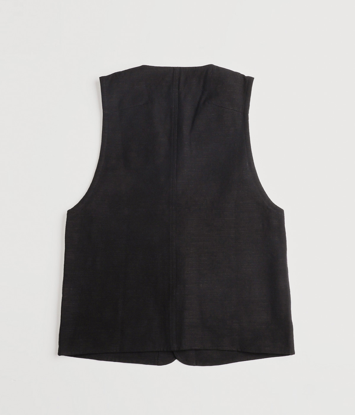 トップス ARGUE / BREEZE LINEN VEST / BLACK トップス ARGUE / BREEZE LINEN VEST / BLACK Business Casual Linen