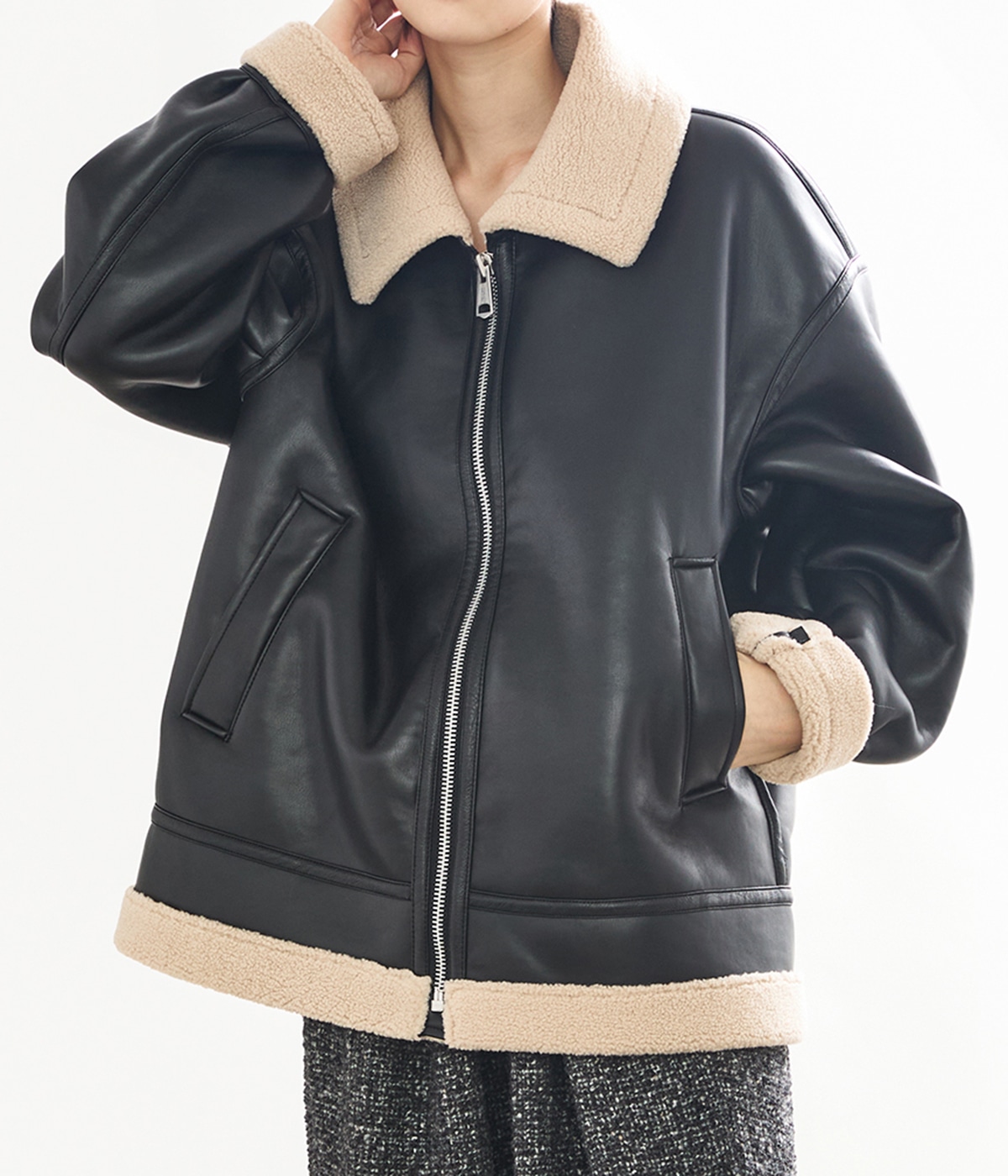 model（166cm） 着用サイズ：L