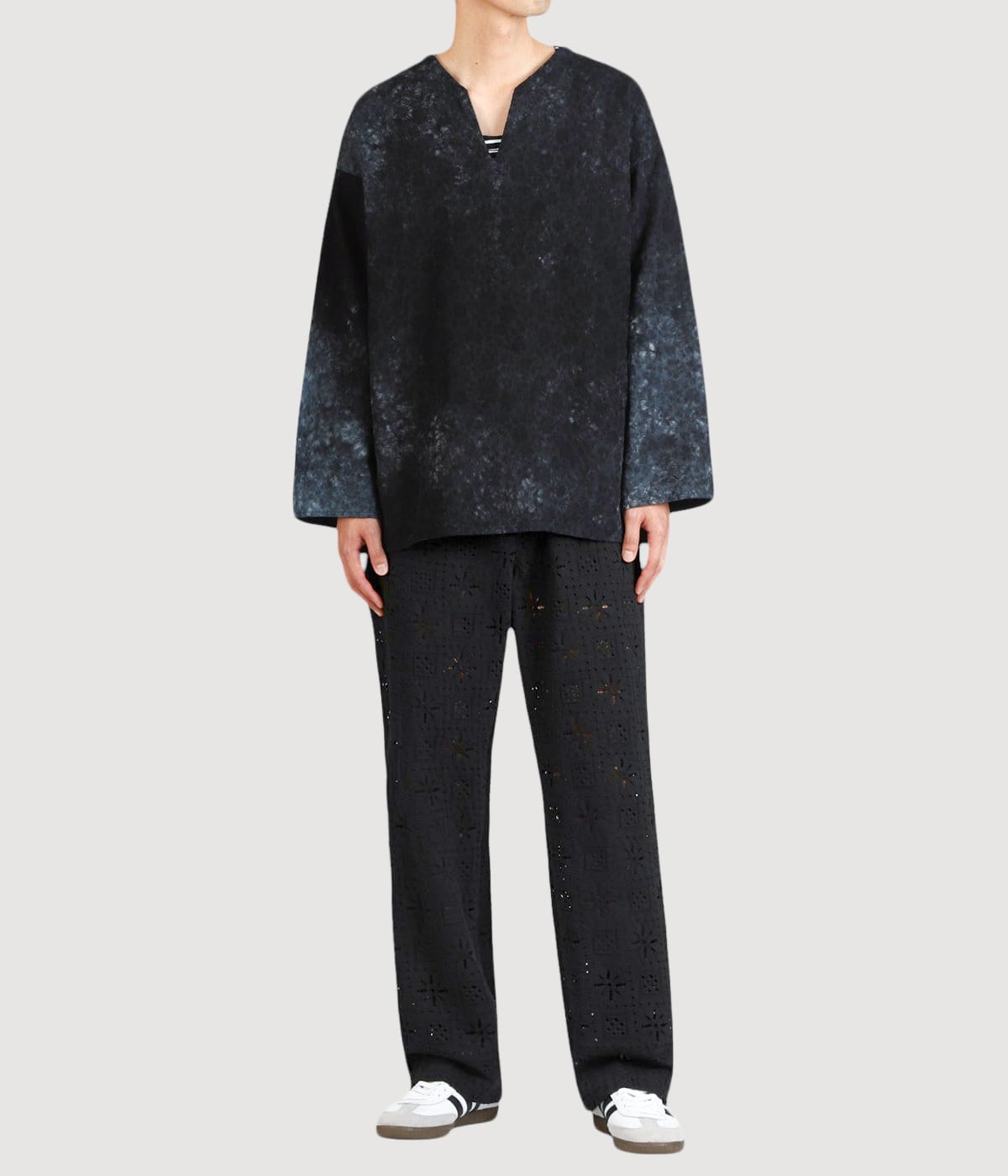 UNEVEN DYEING FLOWER JACQUARD SHIRT | BALLAST ARK(バラストアーク