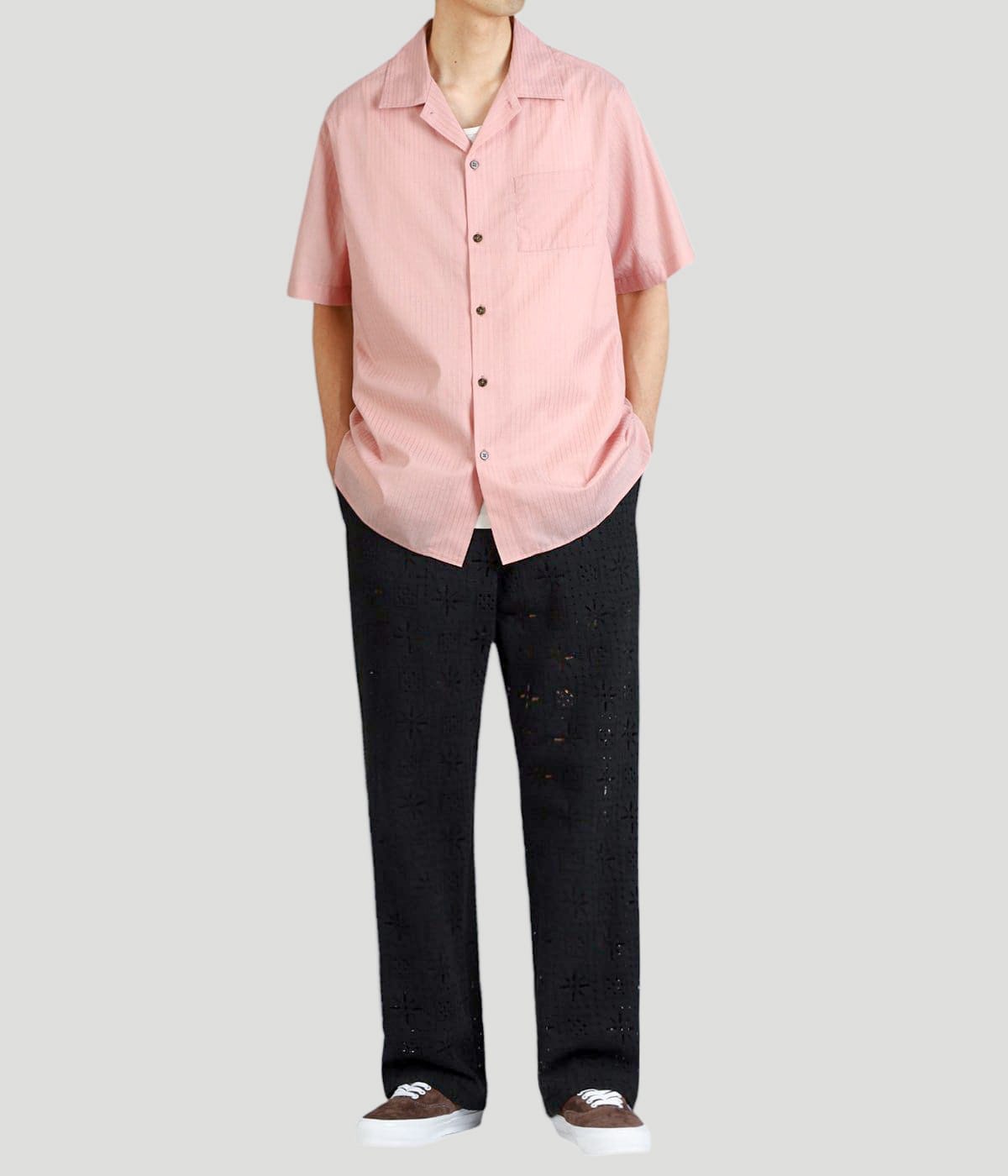 DOBBY DOT STRIPE S/S SHIRT | BALLAST ARK(バラストアーク