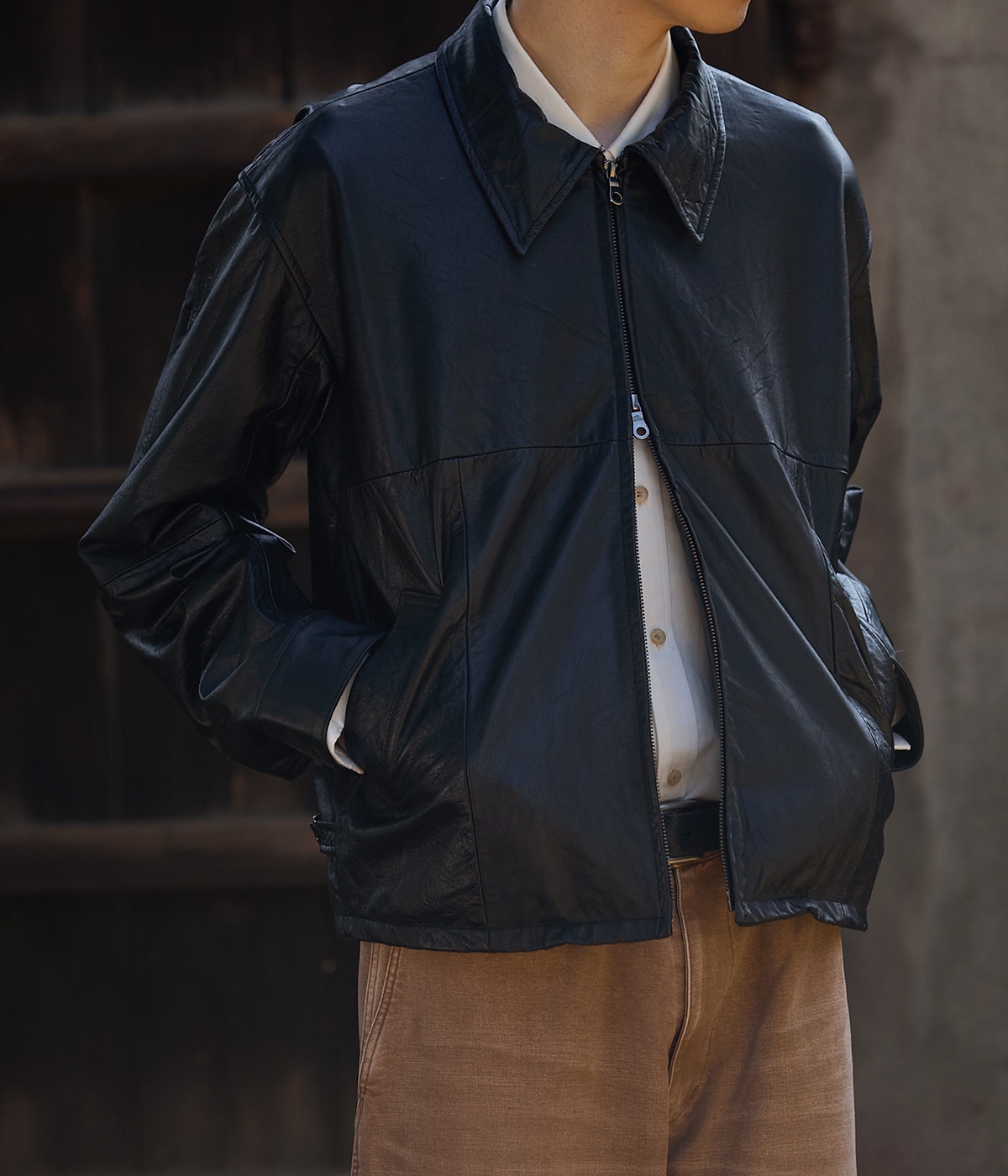 Upcycled Cow Leather Jacket | BALLAST ARK(バラストアーク