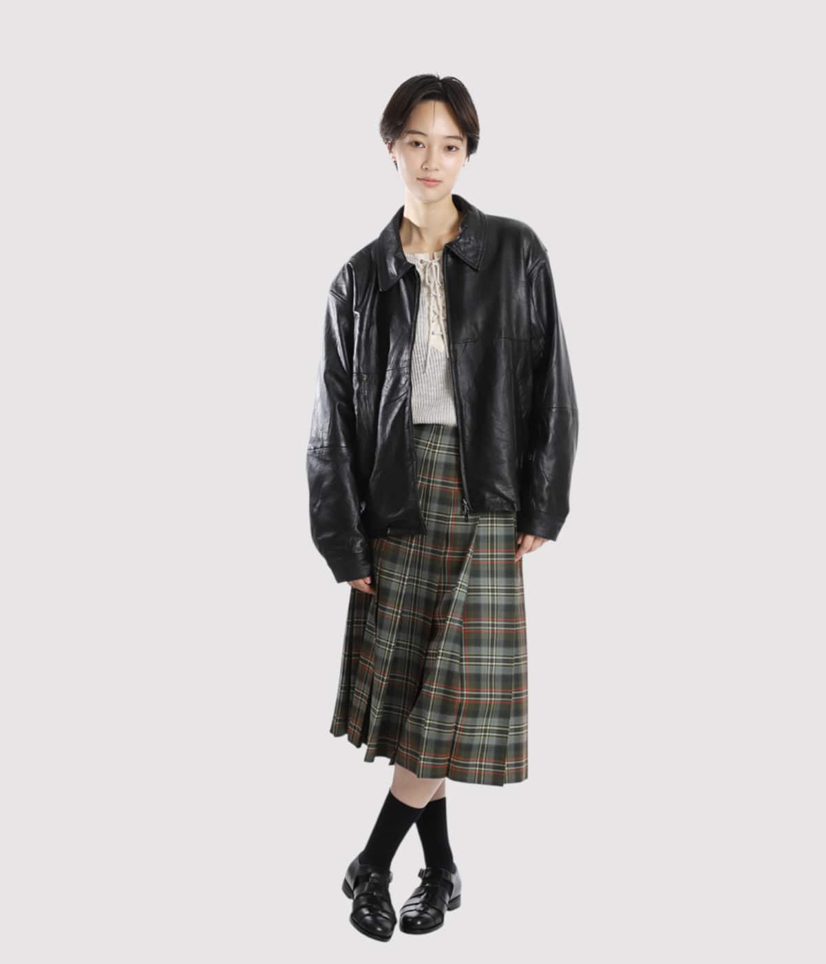 BLACKUP [MADE] アンバックウォッシングレザージャケット BLACKUP [MADE] アンバックウォッシングレザージャケットRED