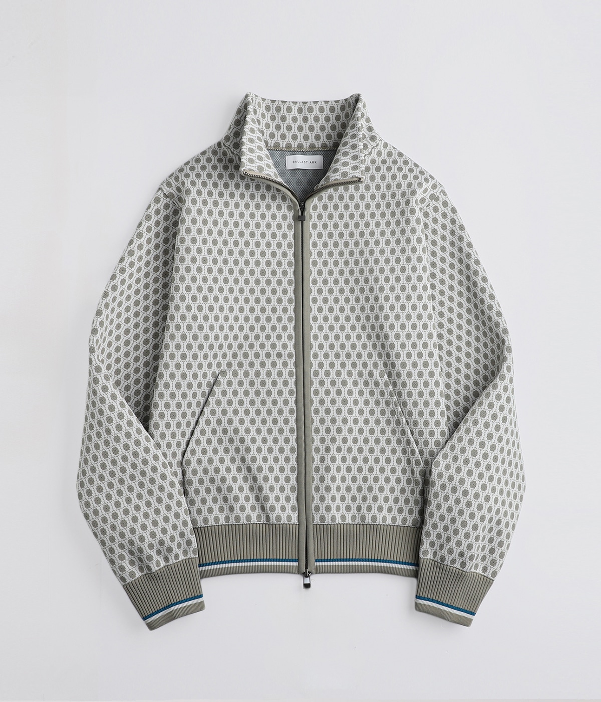 予約】Zip-Up Jacquard Knit Blouson | BALLAST ARK(バラスト