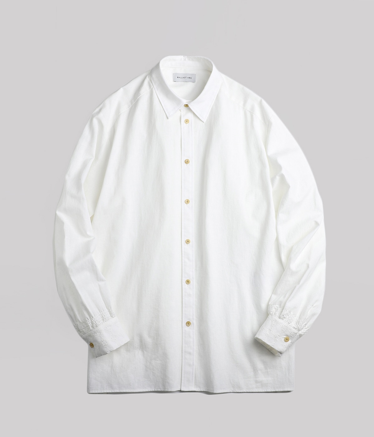 予約】Embroidered Cuff Shirt | BALLAST ARK(バラストアーク