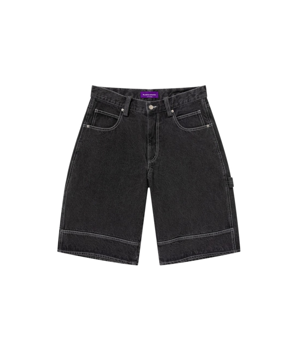 STATEMENT EMBROIDERED BAGGY DENIM SHORTS