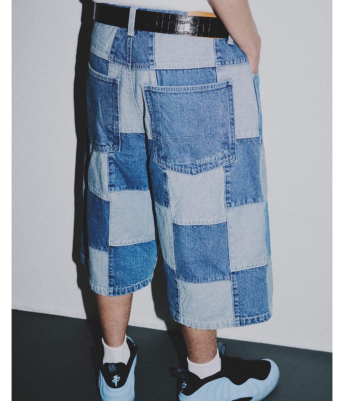 DENIM PATCHWORK BAGGY SHORTS | BlackEyePatch(ブラックアイパッチ