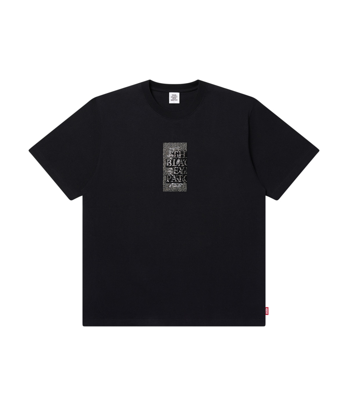 RHINESTONE GRAYSCALE HWC LABEL TEE | BlackEyePatch(ブラックアイ