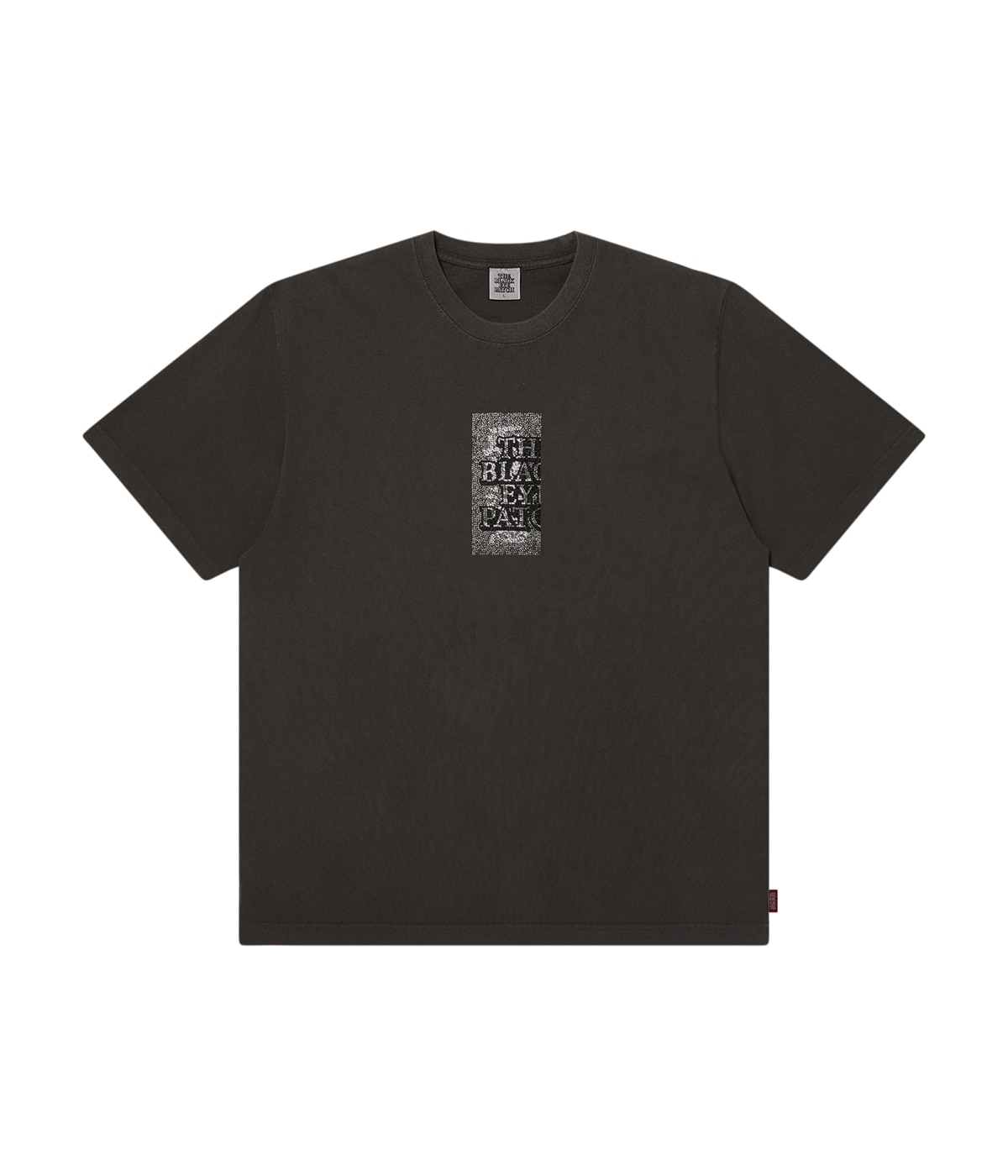RHINESTONE GRAYSCALE HWC LABEL TEE | BlackEyePatch(ブラックアイ