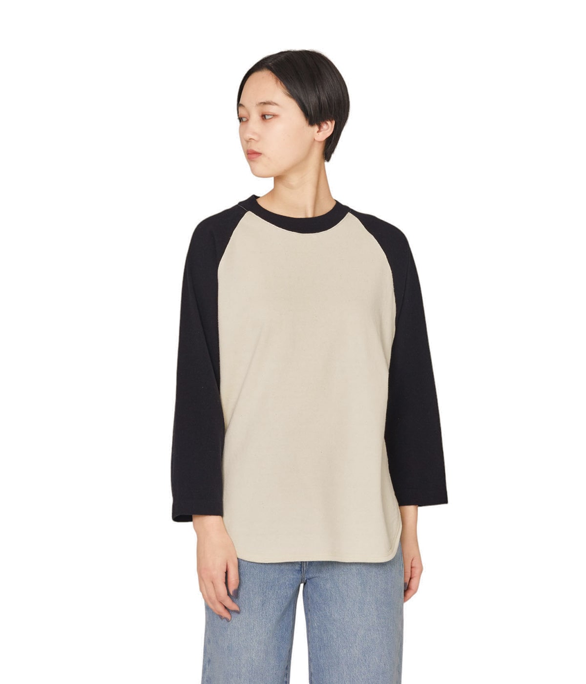 トップス blurhms Co/Silk Nep Baseball Raglan Tee blurhms (ブラームス) Co/Silk Nep Baseball Raglan Tee