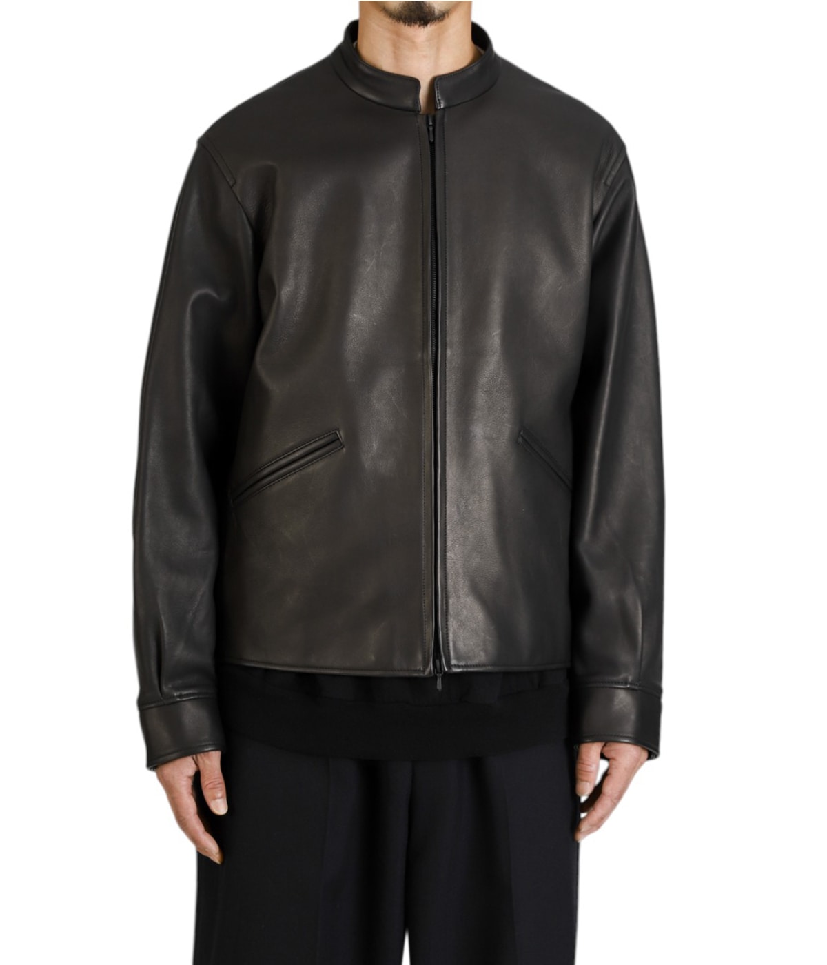 Lamb Leather Zip Short Jacket | blurhms(ブラームス