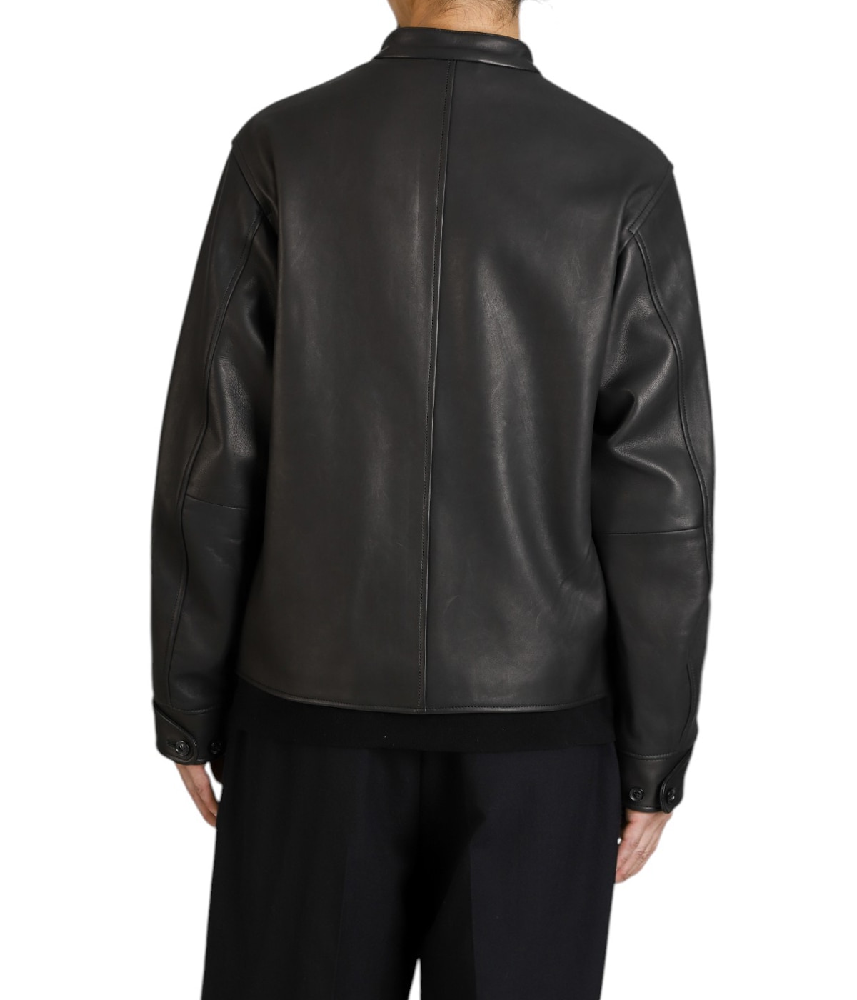 Lamb Leather Zip Short Jacket | blurhms(ブラームス