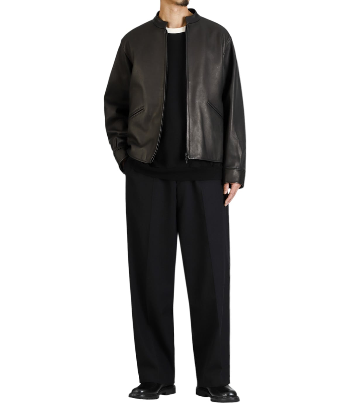 Lamb Leather Zip Short Jacket | blurhms(ブラームス