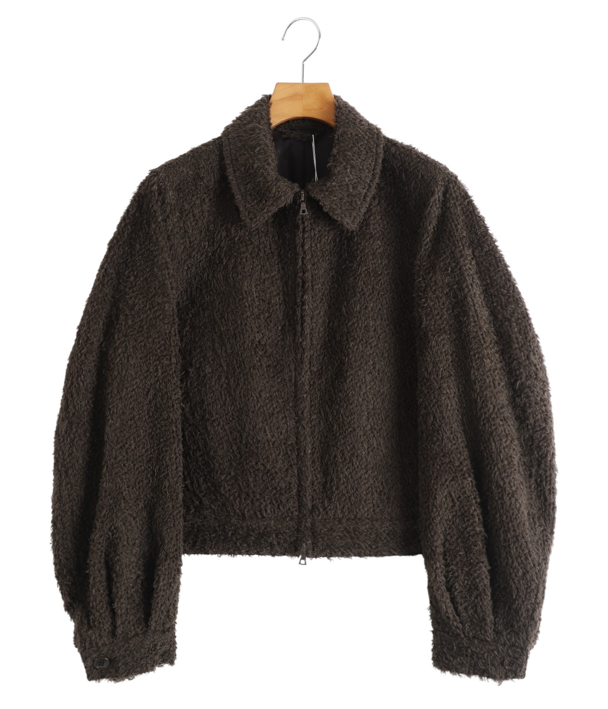 レディース】Brushed Wool Zip Short Jacket | blurhms(ブラームス