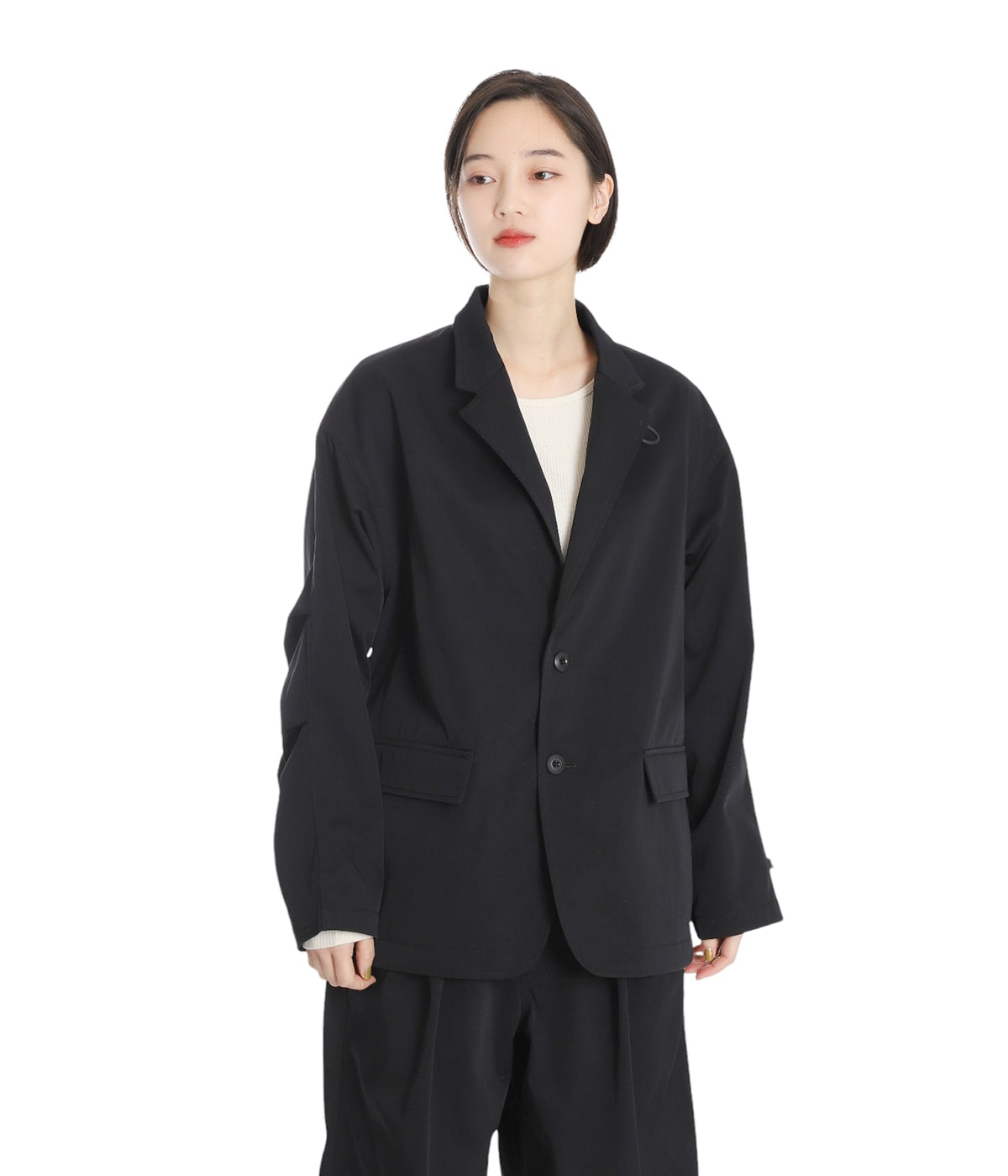 TECH LOOSE 2B JACKET TWILL Sサイズ ブラック DAIWA PIER39 