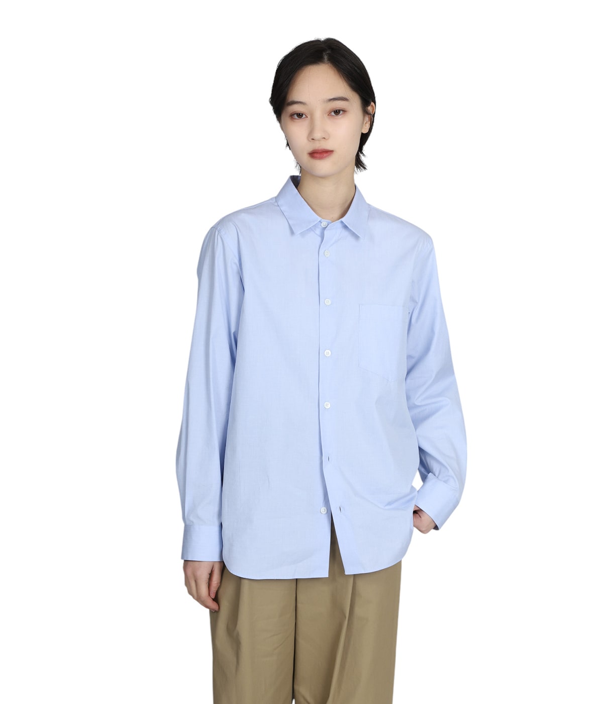 レディース】GIZA BROAD STANDARD SHIRT | ATON(エイトン