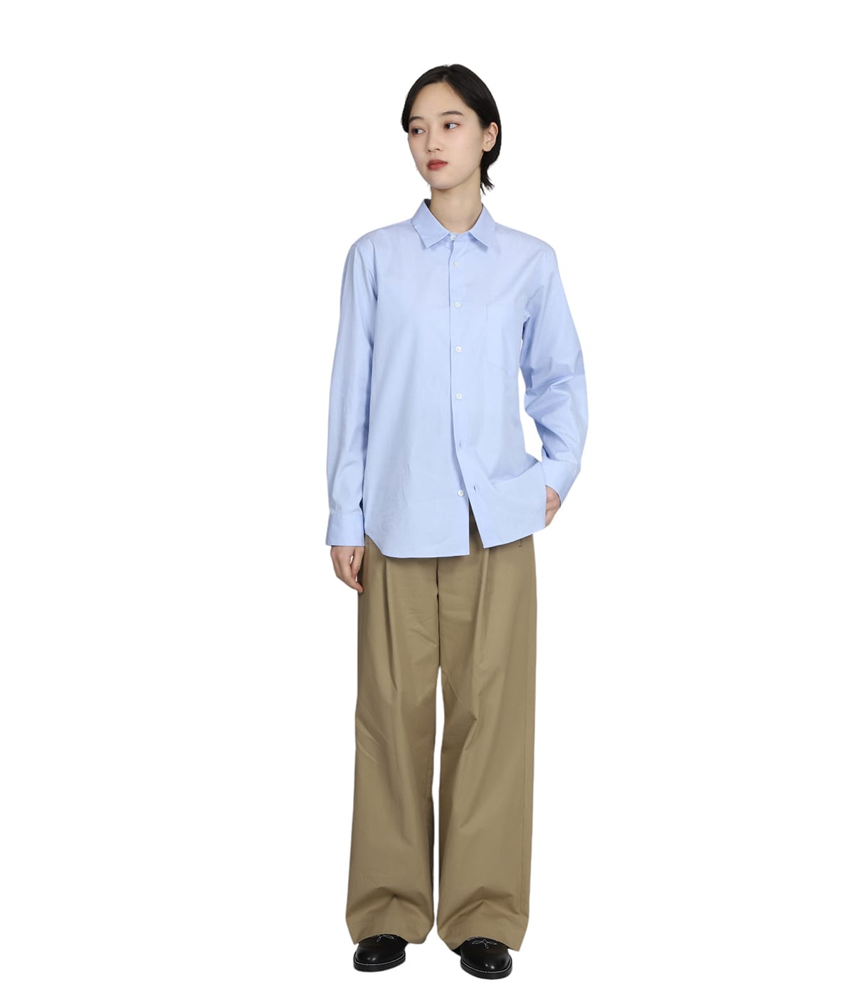 レディース】GIZA BROAD STANDARD SHIRT | ATON(エイトン