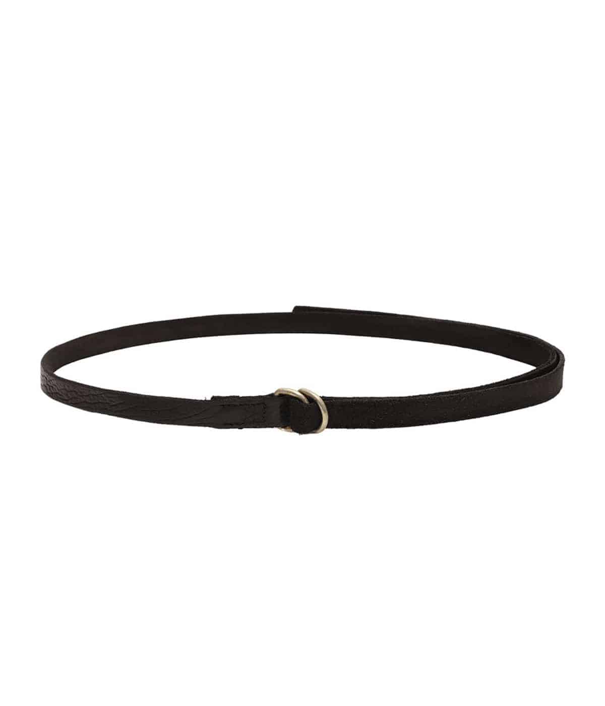 黒 新品 GUID BISON FULL GRAIN リングベルト GUIDI belt double loops bison full grain / Black