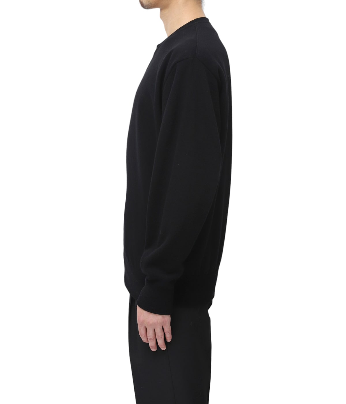 MICRO BACK LOOP CREW NECK ZIP CARDIGAN | BATONER(バトナー