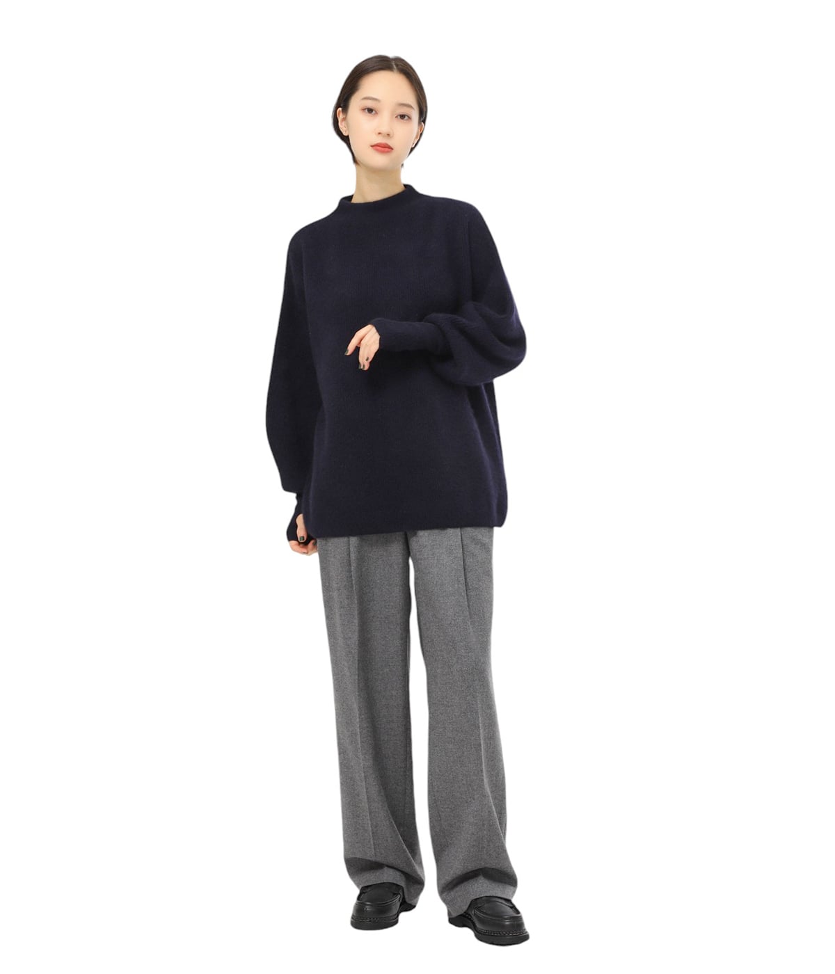 ak tk FRAMeWORK FOX/CASHMERE ボートネック Batoner / Cashmere Fox Unique Turtleneck | Dresswell（ドレス