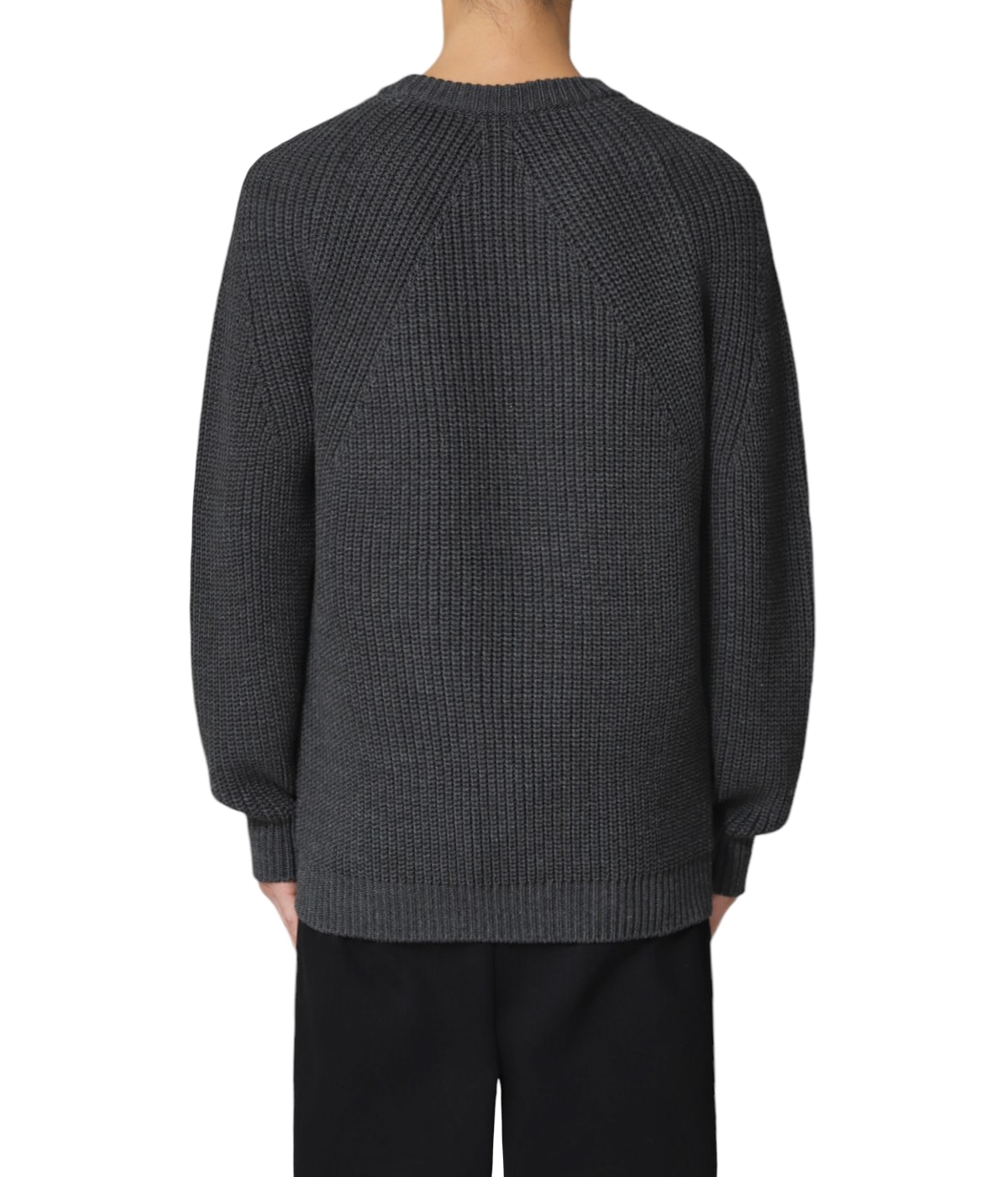 BATONER◆SIGNATURE CREW NECK/ニット/1/ウール/ブラック/無地/BN-16FL-010// BATONER＞ SIGNATURE CREW NECK KNIT/ニット