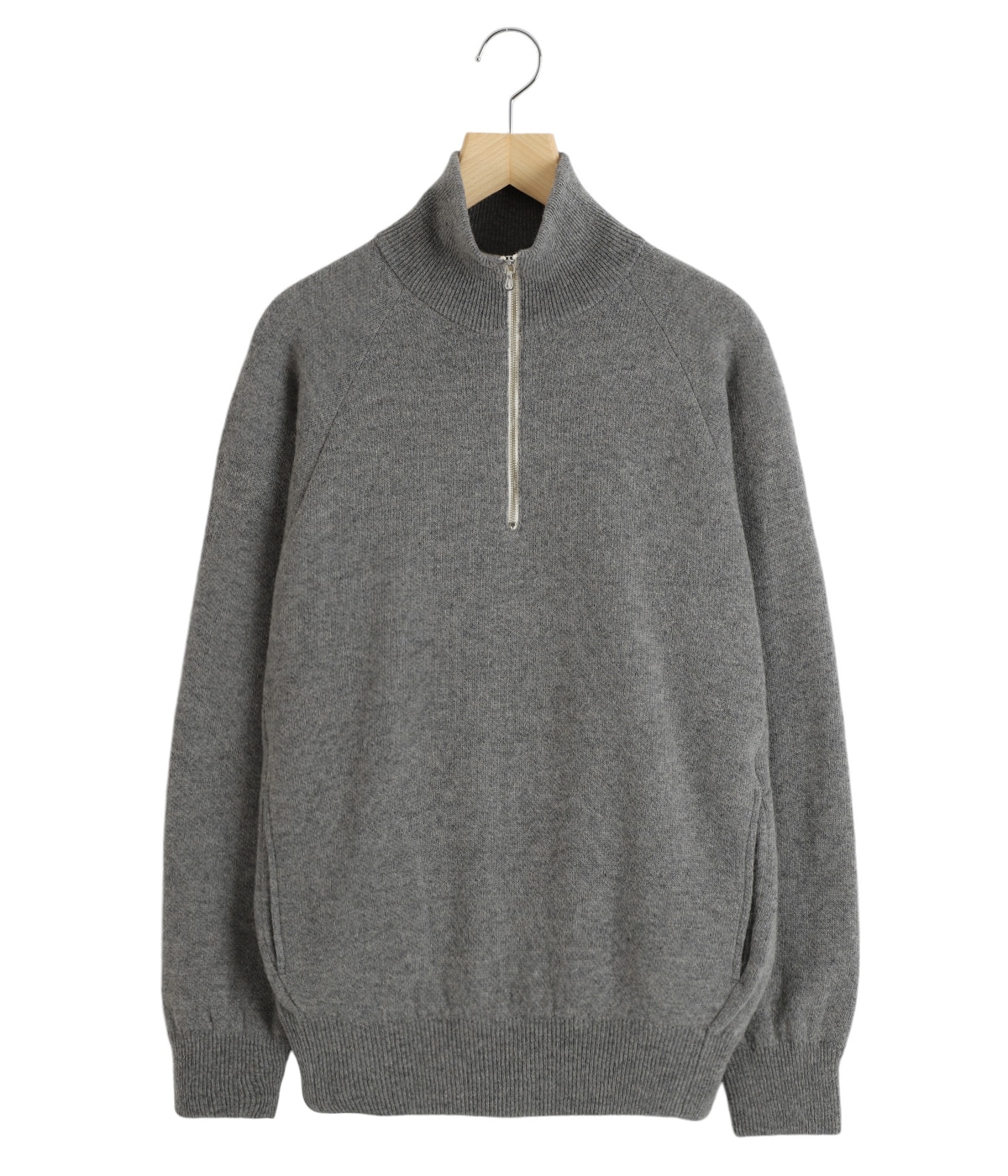 美品 BATONER ハーフジップ ニットポロ バトナー ブラウン 美品 BATONER ハーフジップ ニットポロ バトナー ブラウン