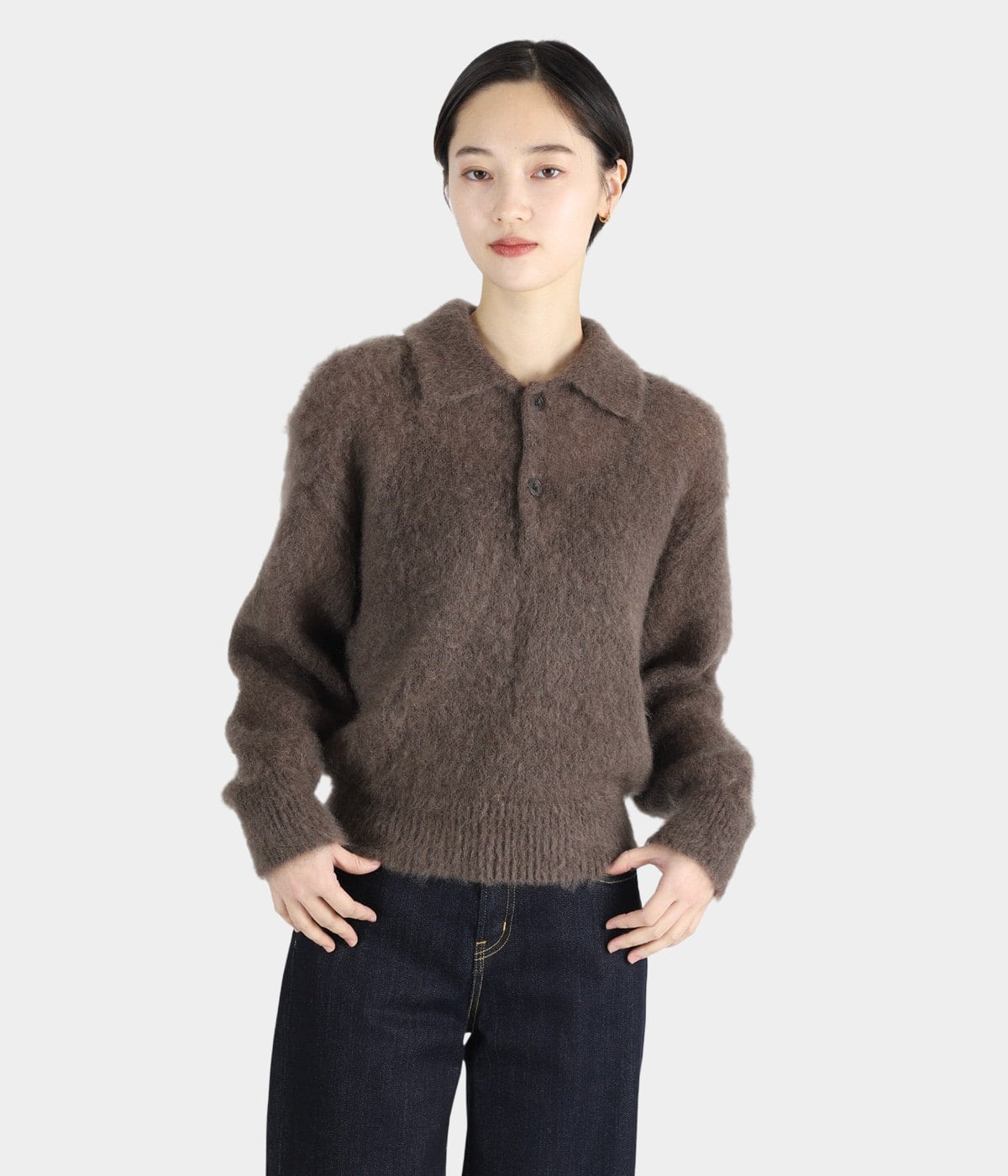 レディースPURE MOHAIR SHAGGY POLO | BATONER(バトナー) ⁄ トップス