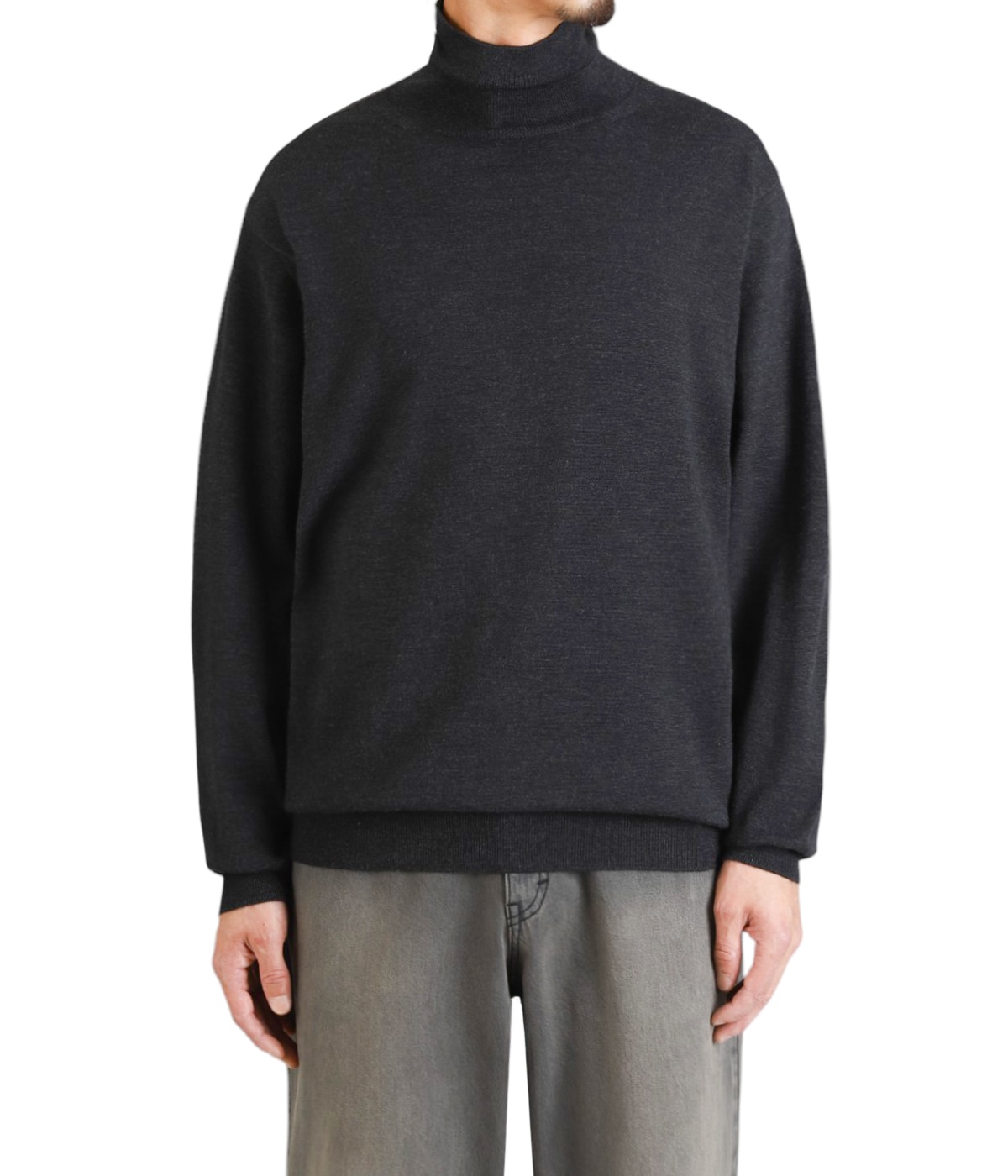 AN061　BATONER　バトナ―　ニット　ブラック BATONER【MEN'S】バトナー シグネチャータートルネックニット