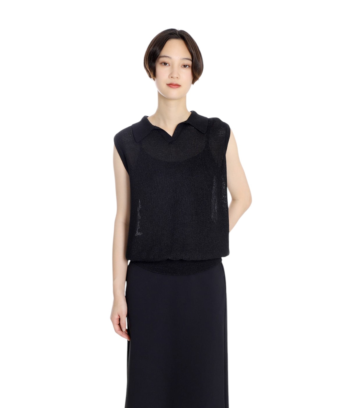レディース】OX SUMMER KNIT NO SLEEVE SKIPPER | BATONER