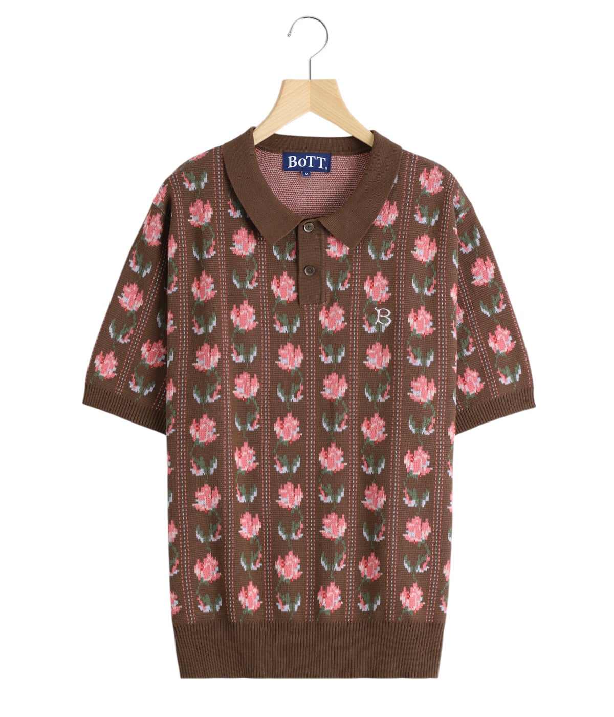 Flower S/S Knit Polo | BOTT(ボット) / トップス ポロシャツ