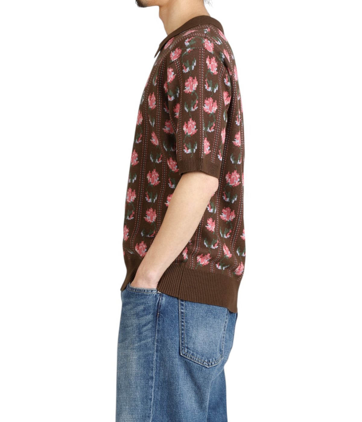 Flower S/S Knit Polo | BOTT(ボット) / トップス ポロシャツ