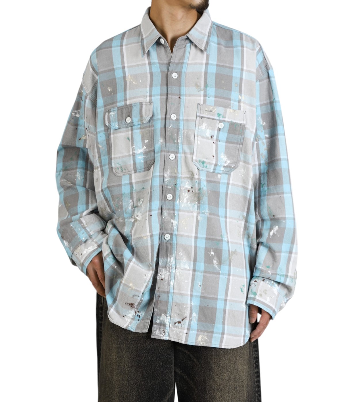 PAINTERS PAINT STAINED FLANNEL SHIRT | BOW WOW(バウワウ