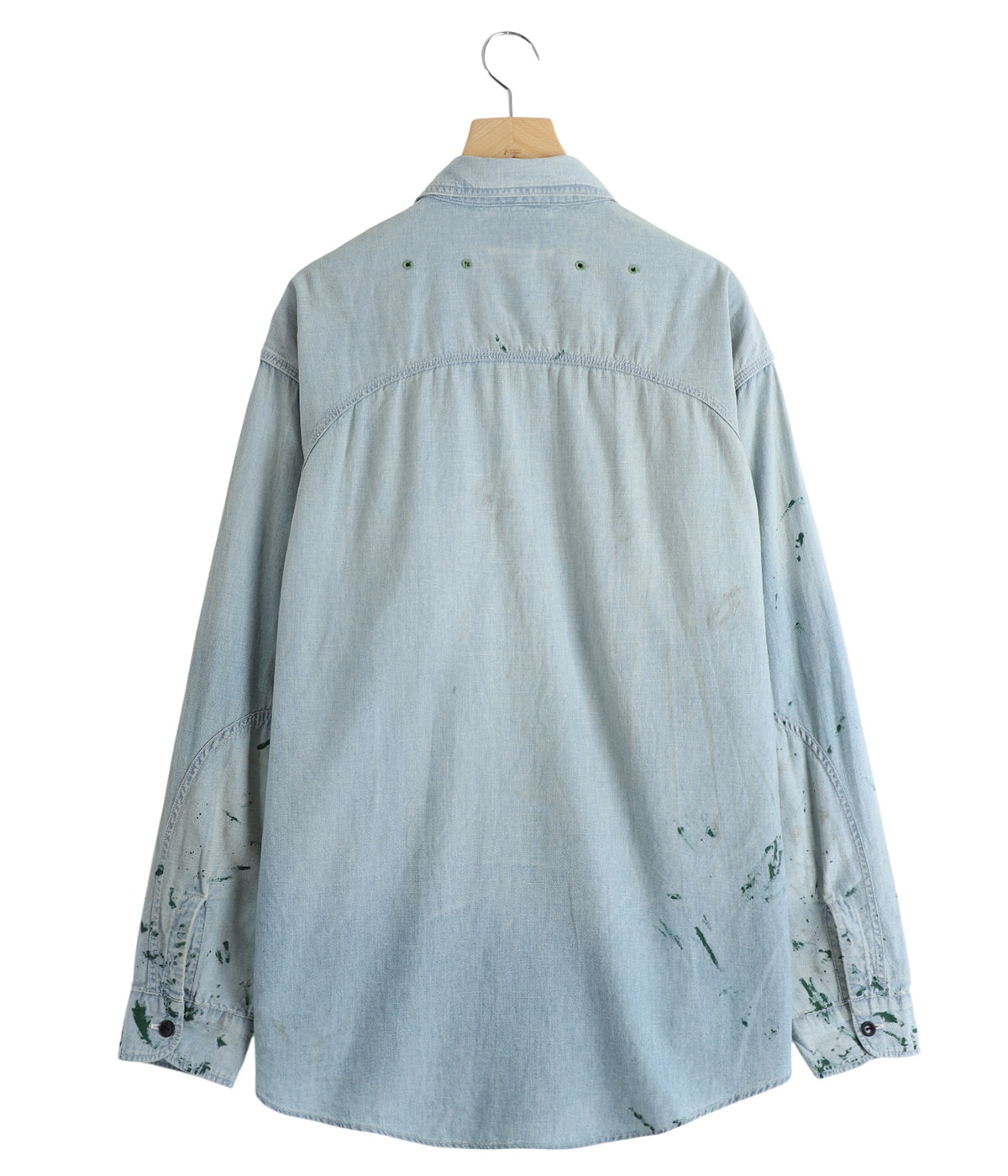 PAINT STAINED CHAMBRAY SHIRT VENT HOLES | BOW WOW(バウワウ