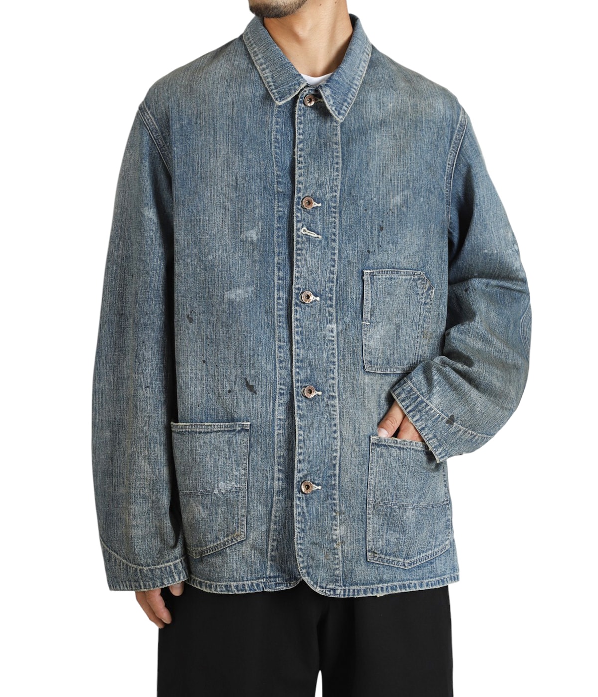 BOW WOW バウワウ カバーオール XL 黒(デニム)