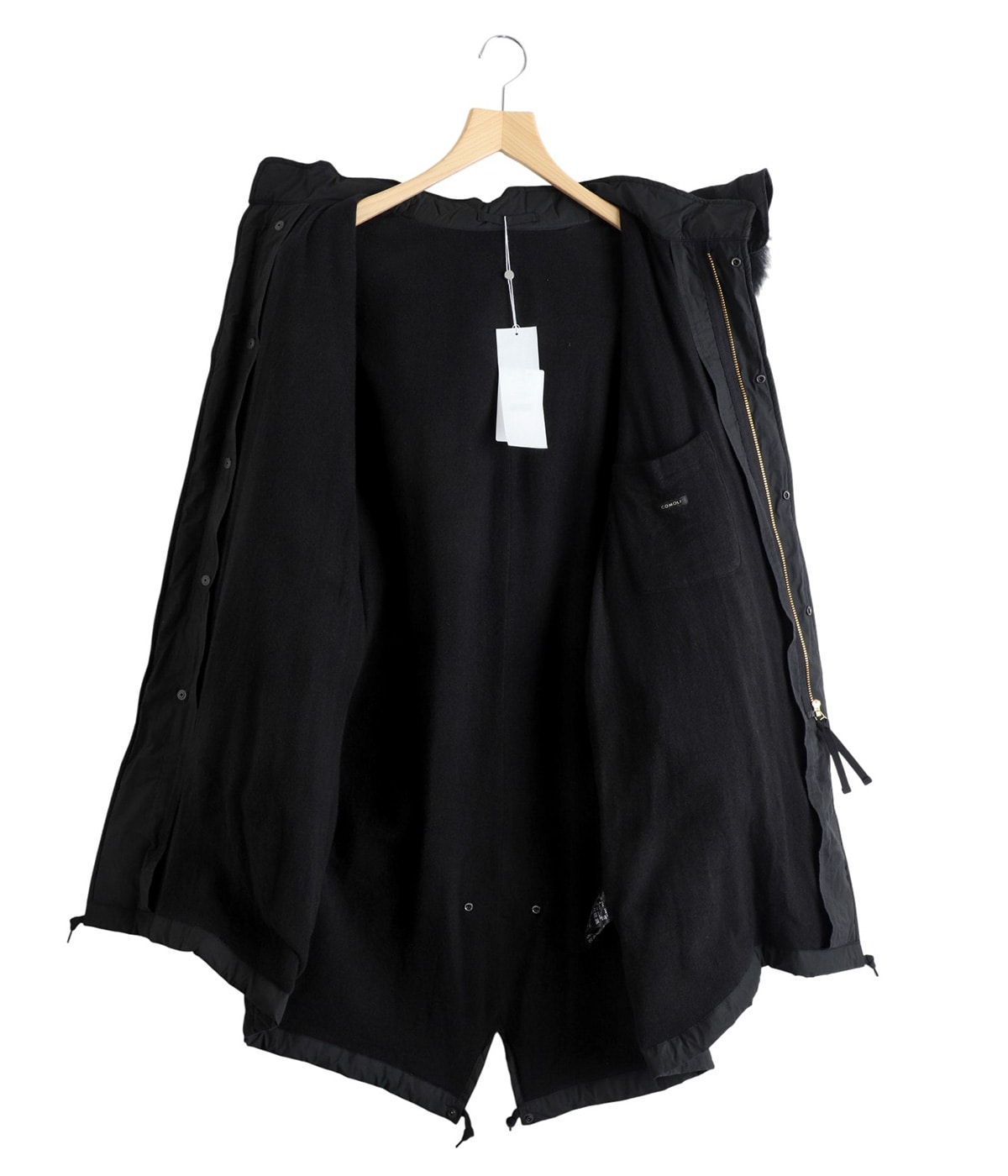 COMOLI 25AW コットンナイロン ミリタリーフーデッドコート 2 COMOLI