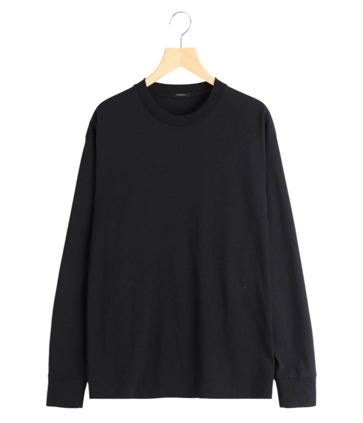 25SS comoli コモリ コットンジャージ 長袖tシャツ　ブラック　3 COMOLI 