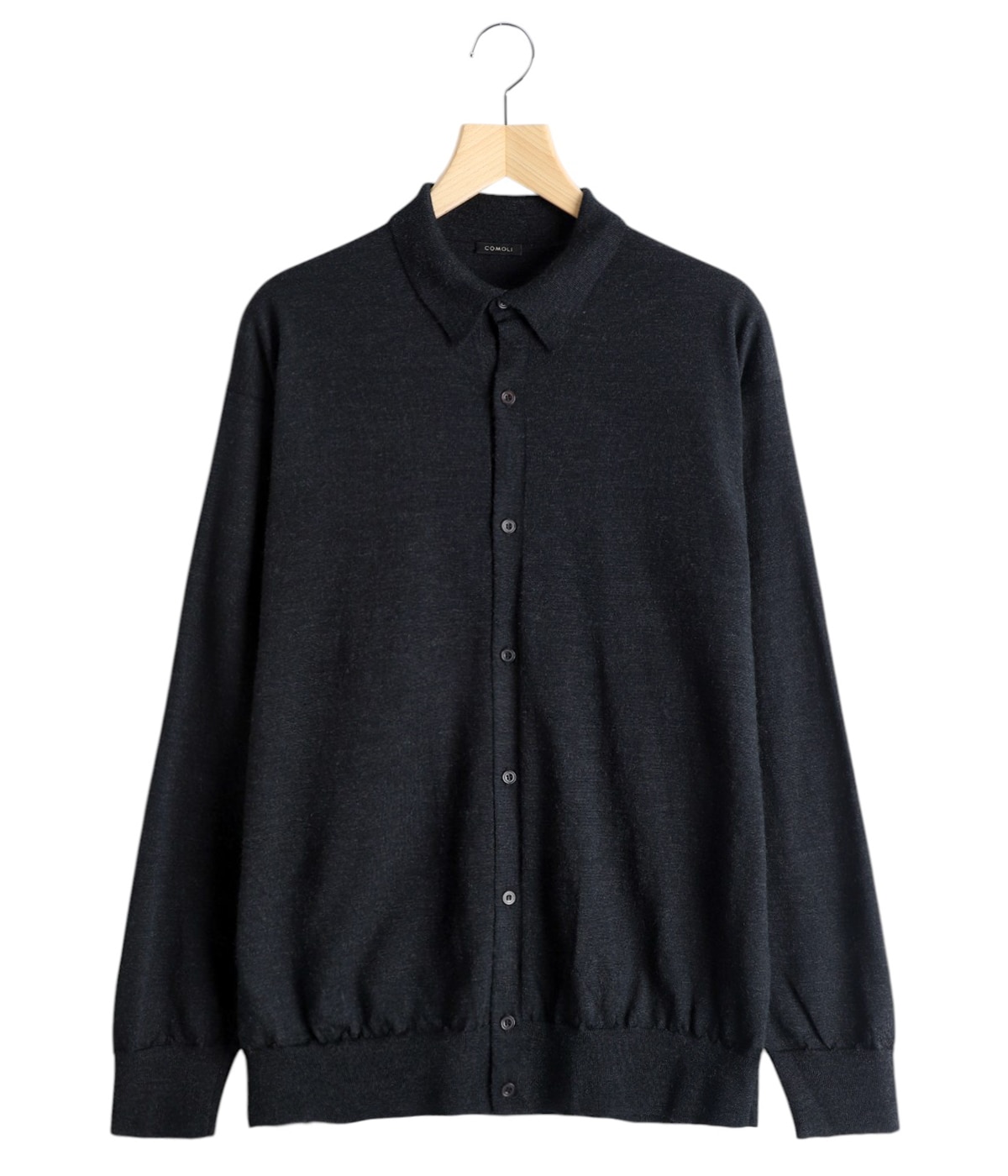 4449【美品】COMOLI コモリ コットンニットカーディガン M カーキ 中古・古着通販】COMOLI (コモリ) 7Gコットンニットカーディガン