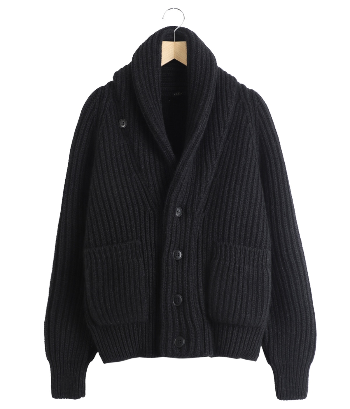 カシミヤ和紙 ショールカラーニットジャケット | COMOLI(コモリ