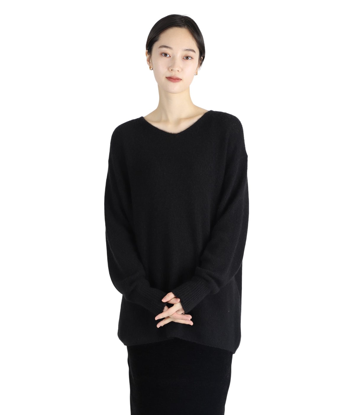 レディース】カシミヤ製品染 Vネックニット | COMOLI(コモリ