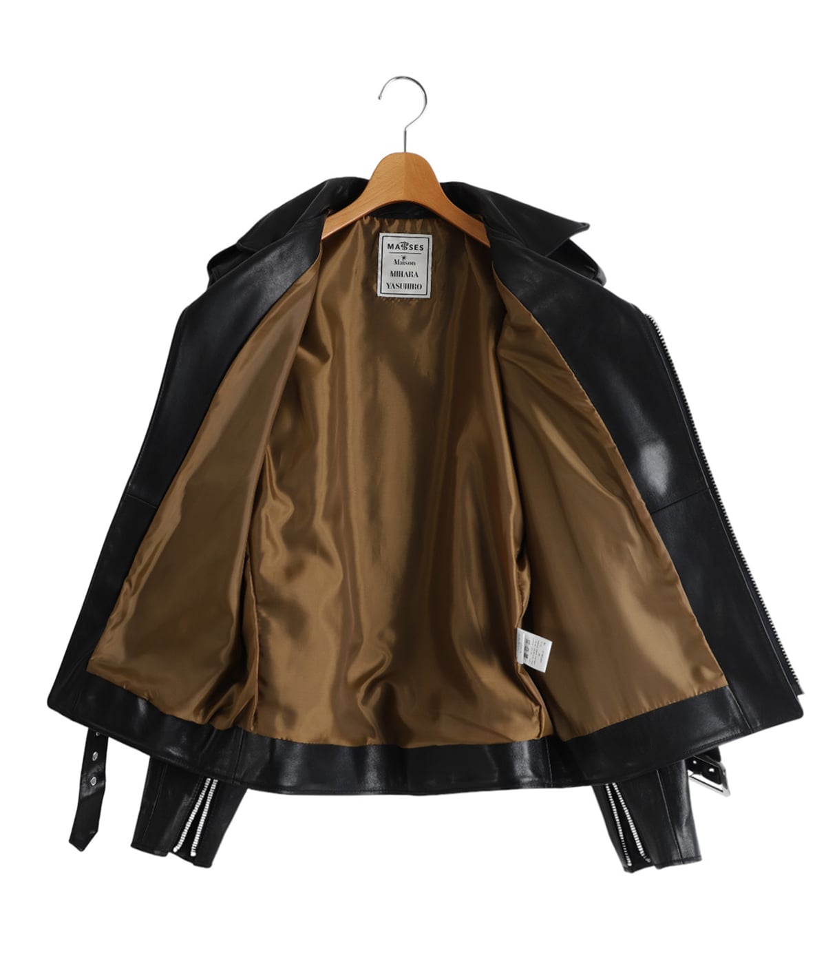 Maison MIHARA YASUHIRO HORSE LEATHER DOUBLE ZIP JACKET