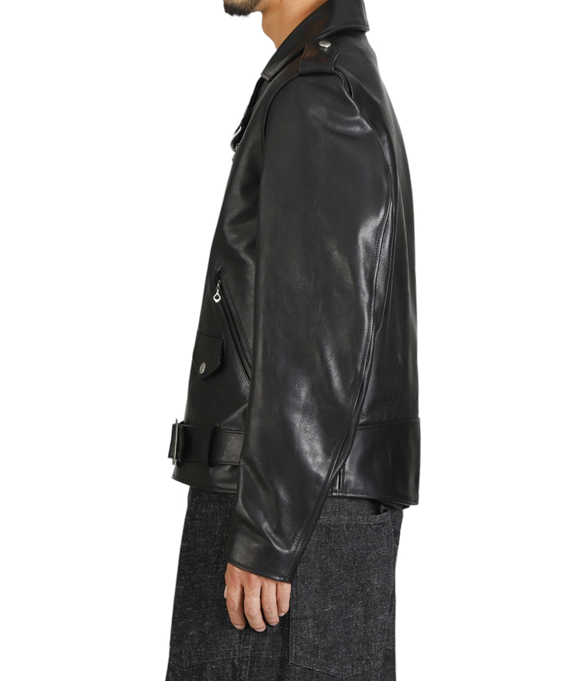 Maison MIHARA YASUHIRO HORSE LEATHER DOUBLE ZIP JACKET