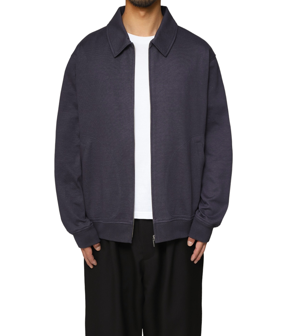 COMOLI フェルトンZIPブルゾン サイズ2 コート NAVY ネイビー COMOLI KNIT ZIP BLOUSON - 1LDK annex