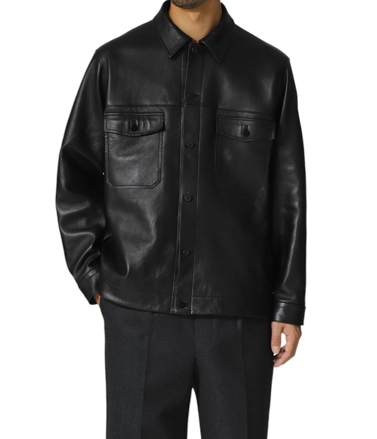 Cale（カル） Lamb Leather Shirt Cale】 Lamb Leather Shirt 2024FW – Mo