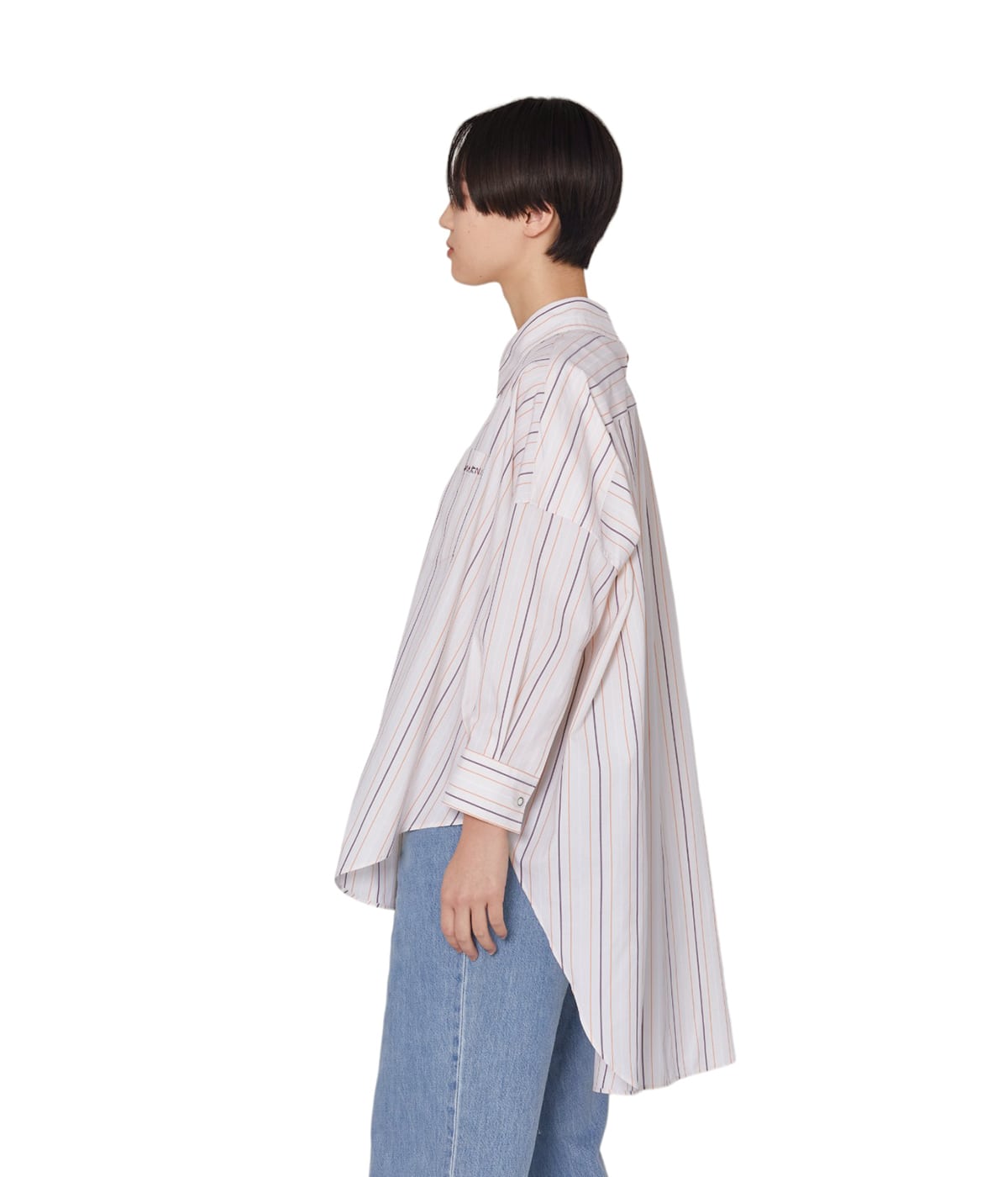 マルニ MARNI 24AW コットンシャツ チュニック 40 白 /MI ■OS レディース マルニ MARNI 24AW コットンシャツ チュニック 40 LL 白 /MI