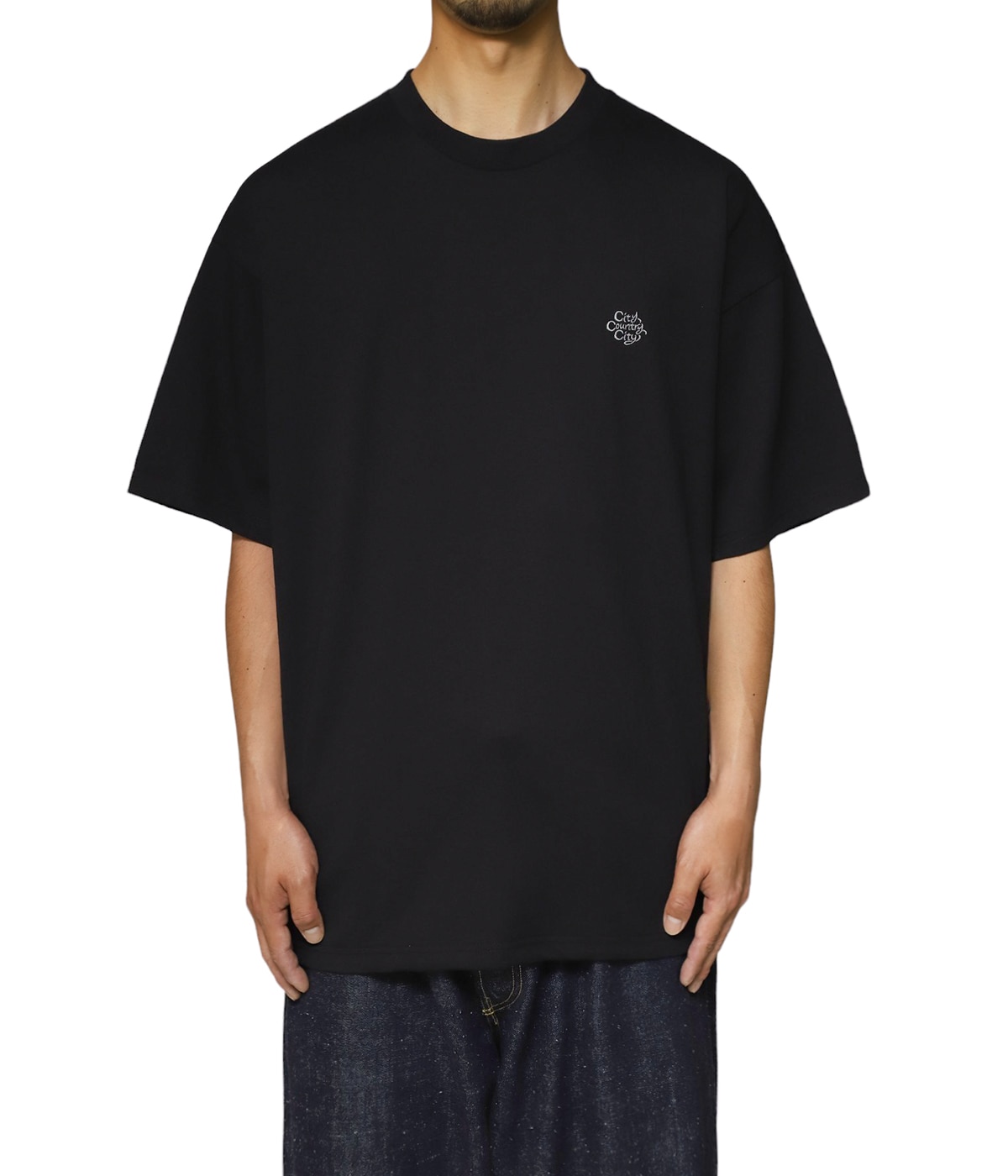 Embroidered Logo Cotton T-shirt_Park | CITY COUNTRY CITY