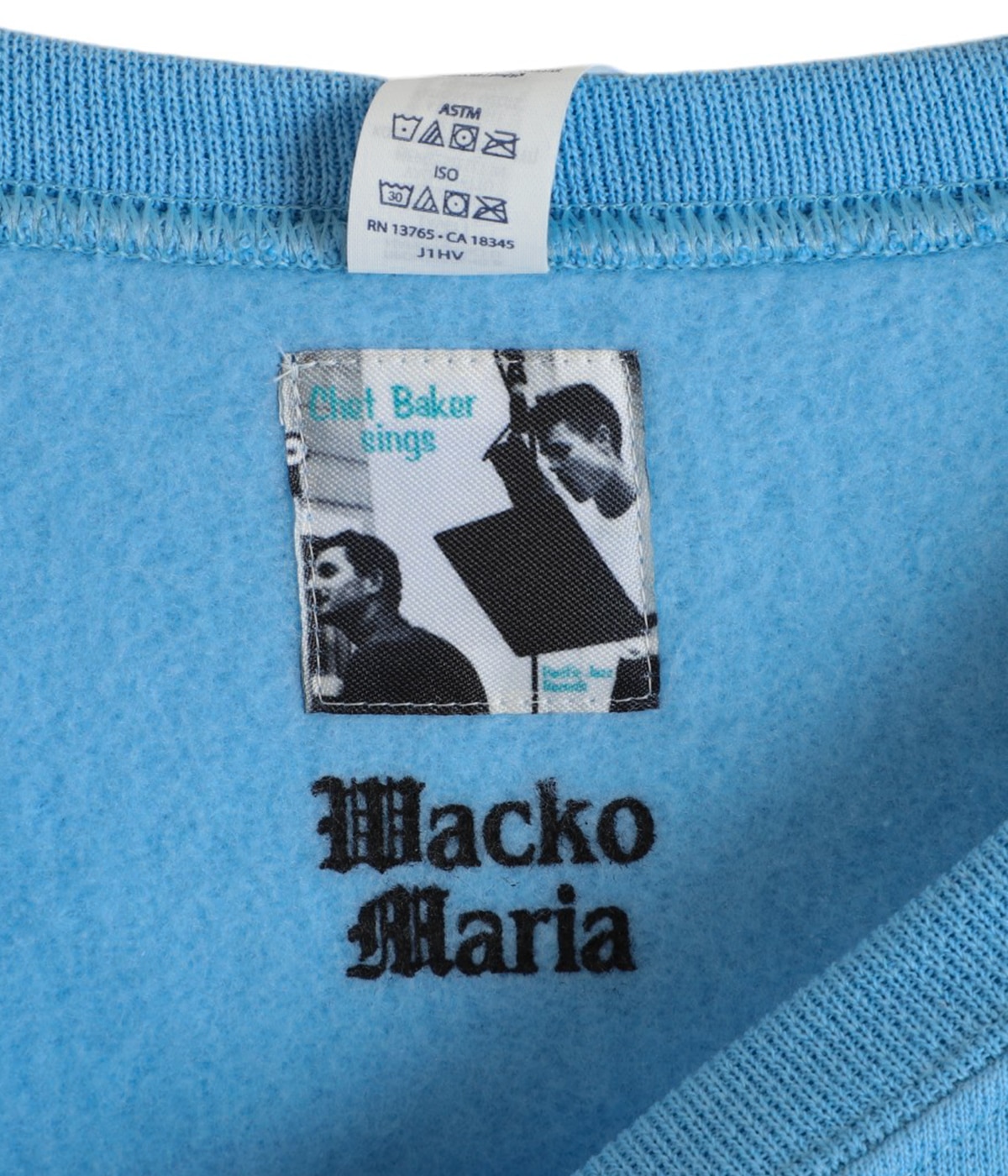 【未使用タグ付】ワコマリア × チェット ベイカー　スウェット　ジャズ　水色 楽天市場】WACKO MARIA ワコマリア スウェット サイズ:XL 22SS