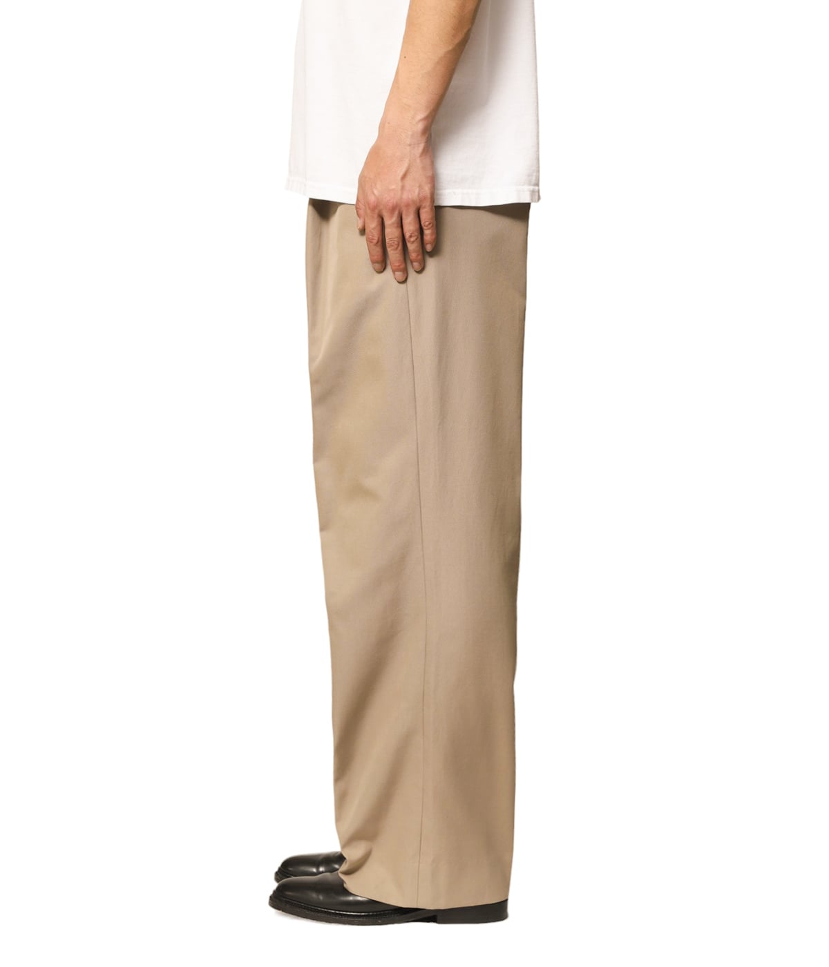【未使用】< The CLASIK > WIDE LEG TROUSER Black Knitted Wide Leg Trousers
