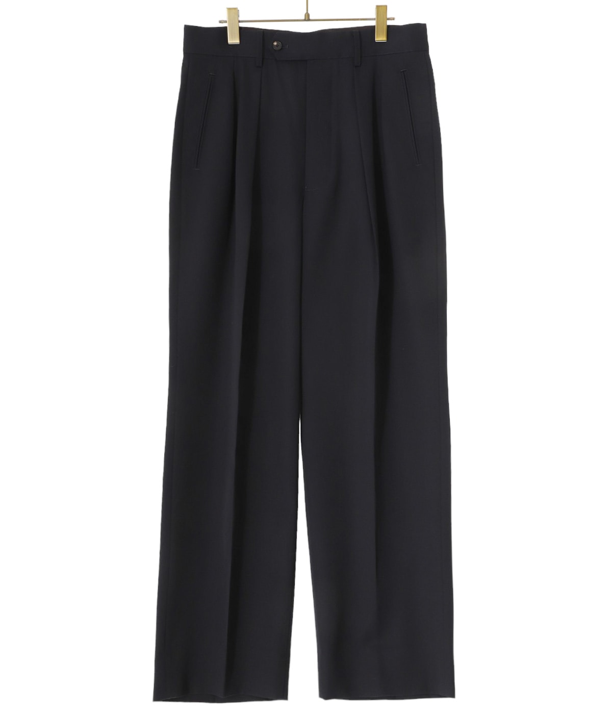 DOUBLE PLEATS TROUSER - HIGH DENCE WOOL GABARDINE - | The