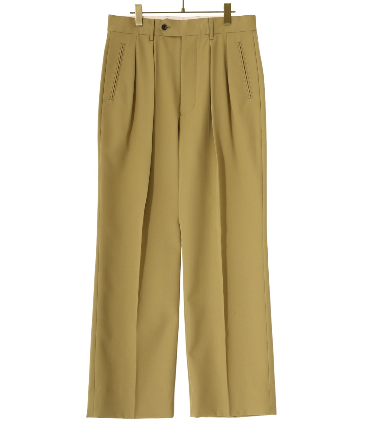 DOUBLE PLEATS TROUSER - HIGH DENCE WOOL GABARDINE - | The