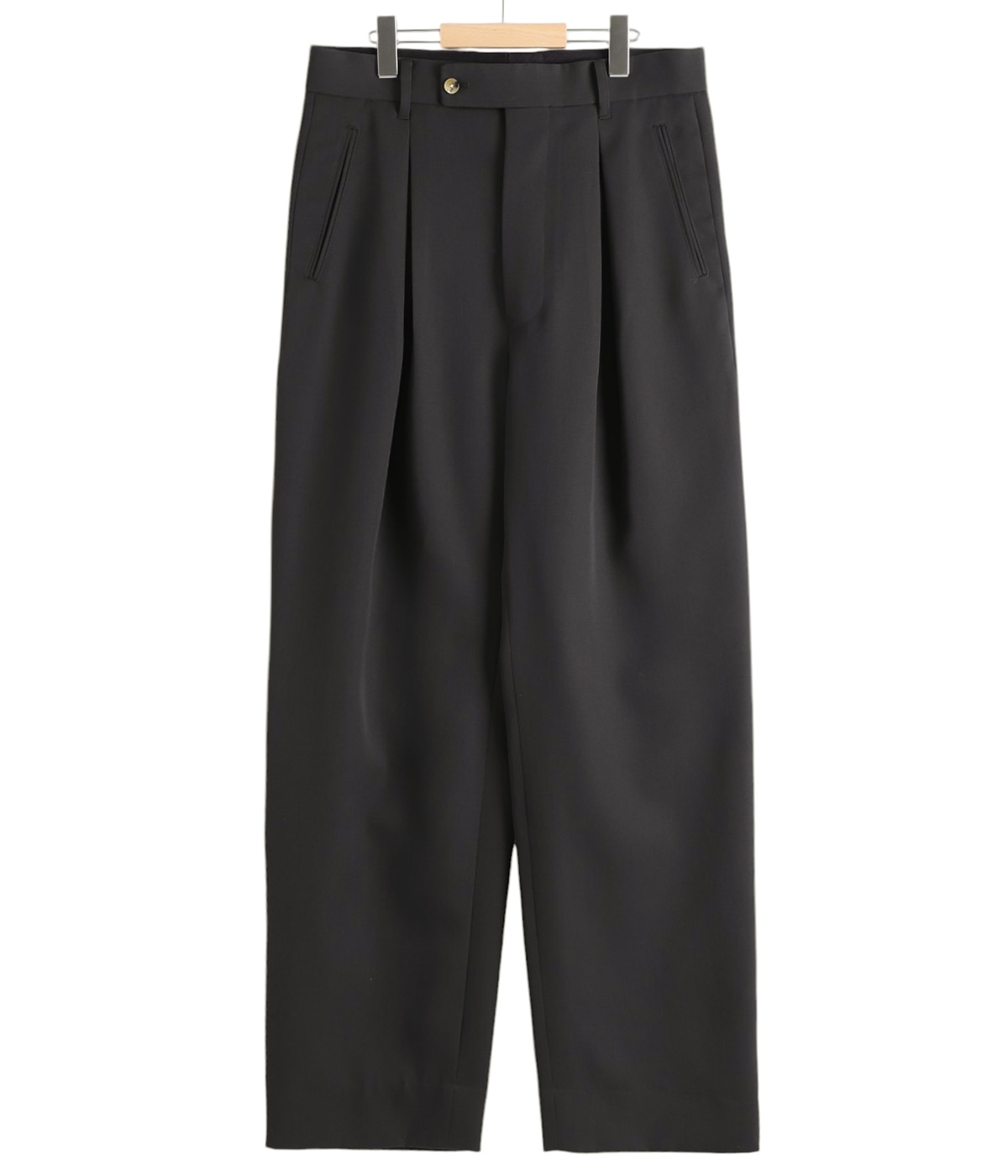【専用】新品未使用　The CLASIK スラックス 48 ウールスラックス（ノータック）(48 ネイビー系): メンズ