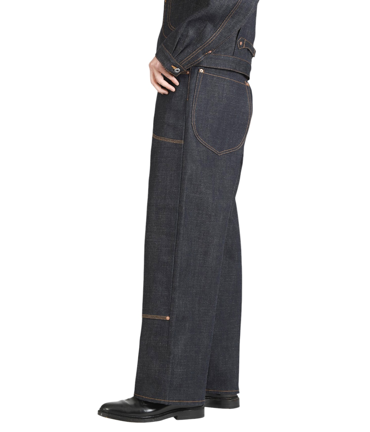 SUGARHILL シュガーヒル コーデュロイ ダブルニー パンツ ブラック SUGARHILL（シュガーヒル）のCORDUROY DOUBLE KNEE DENIM PANTS
